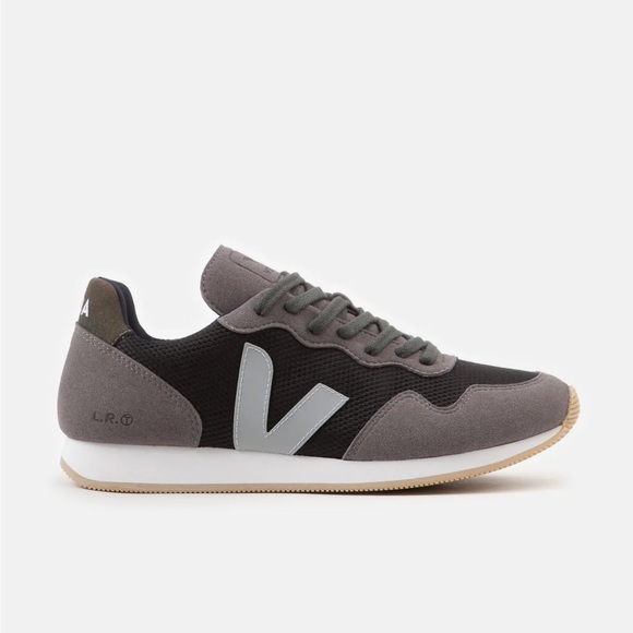 Veja Shoes - Veja Women's Gray and Black V-Logo Sneakers